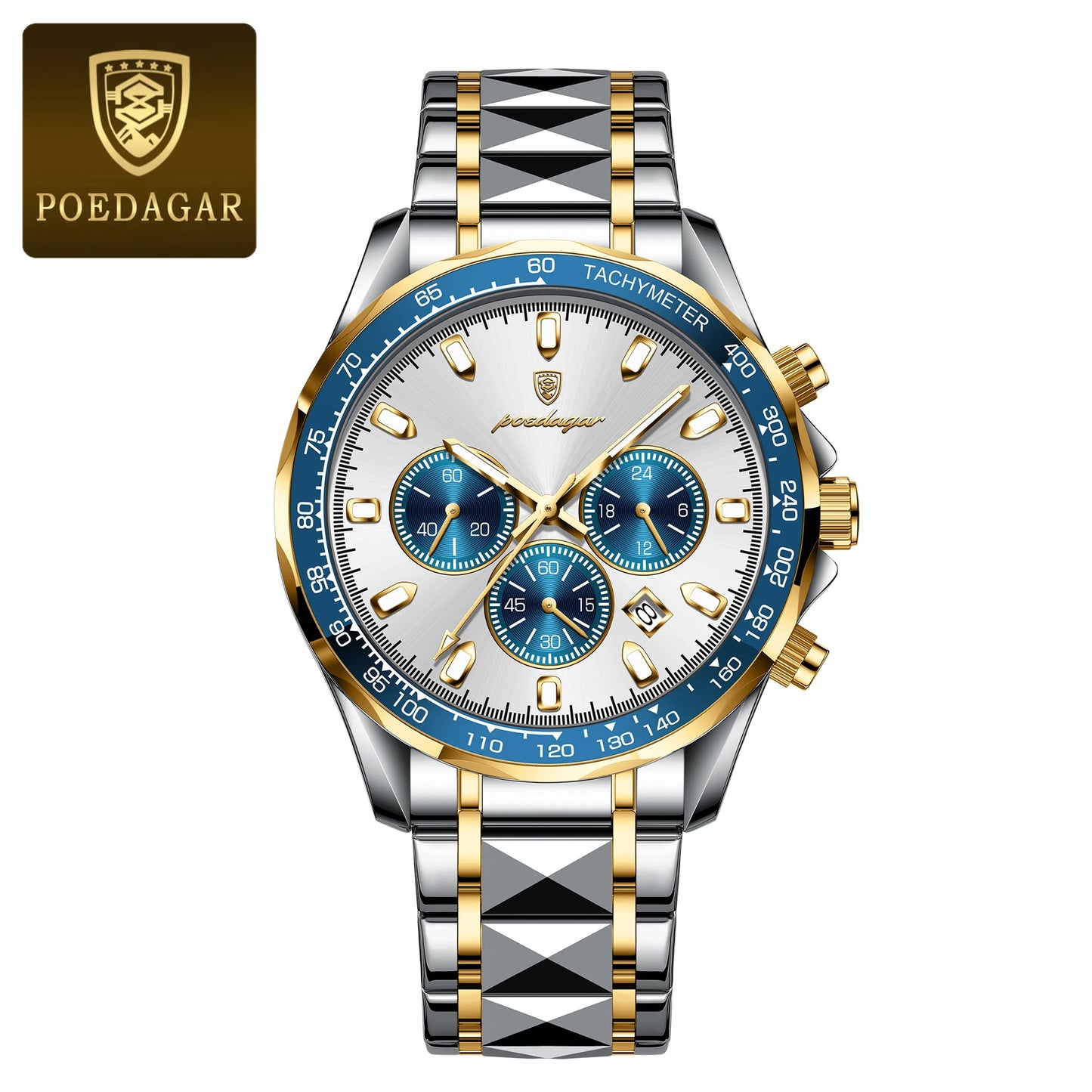 POEDAGAR Luxury Men's Quartz Sport Watch