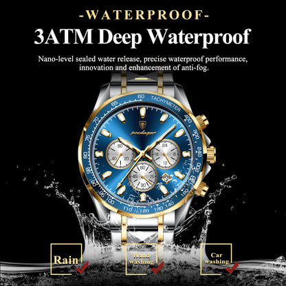 POEDAGAR Luxury Men's Quartz Sport Watch
