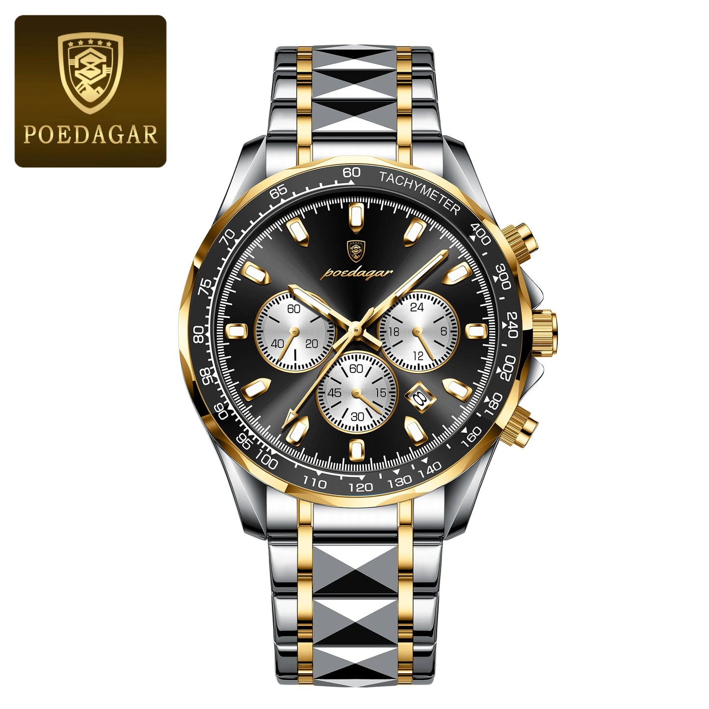 POEDAGAR Luxury Men's Quartz Sport Watch